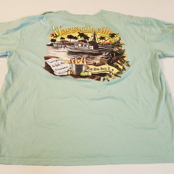 Light Green Jimmy Buffett Margaritaville Tee Shirt Size 3xl - Picture 4 of 5